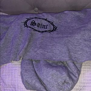 “Saint” cropped hoodie